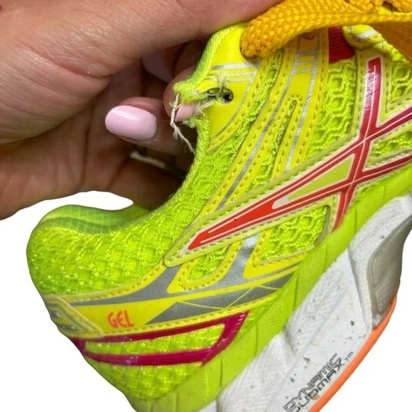 Asics GT 2000 Neon Yellow Pink Women’s Running Shoes Size 7.5 Athletic Trainers - Picture 6 of 15